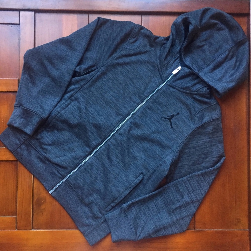 Jordon Gray/Black Zip up Hoodie Jacket